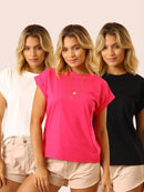 Kit 3 Camiseta Regata Muscle Tee Feminina Básica Soltinha Confortável