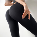 Legging Bumbum Feminina Cintura Alta Fitness Sem Costura Ginásio Sexy Calça Esportiva Nylon + Spandex